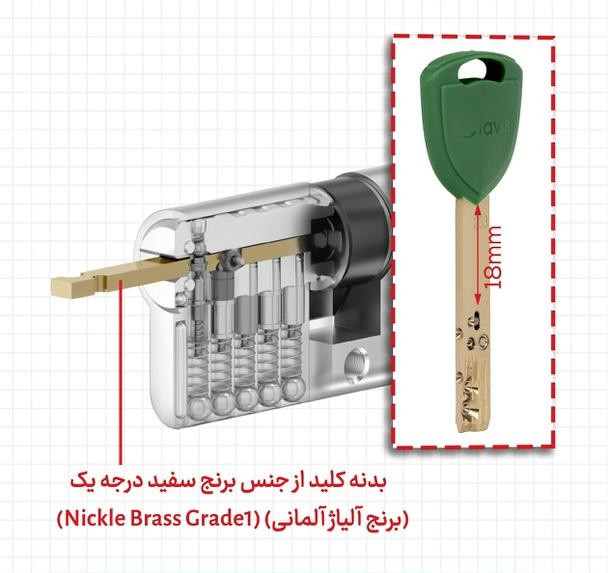 سیلندر امنیتی ۷ سانت کلاویس